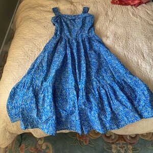 Adorable Vintage Blue Cotton Dress